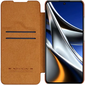 Чехол-книжка Nillkin Qin Pro для POCO X4 Pro коричневый, Основной цвет: Коричневый, изображение 5 - GOODMi