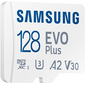 Карта памяти microSD Samsung EVO Plus 128GB + адаптер, Объем: 128 ГБ, изображение 3 - GOODMi