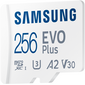 Карта памяти microSD Samsung EVO Plus 256GB + адаптер, Объем: 256 ГБ, изображение 2 - GOODMi