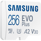 Карта памяти microSD Samsung EVO Plus 256GB + адаптер, Объем: 256 ГБ, изображение 3 - GOODMi