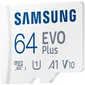 Карта памяти microSD Samsung EVO Plus 64GB + адаптер, Объем: 64 ГБ, изображение 2 - GOODMi